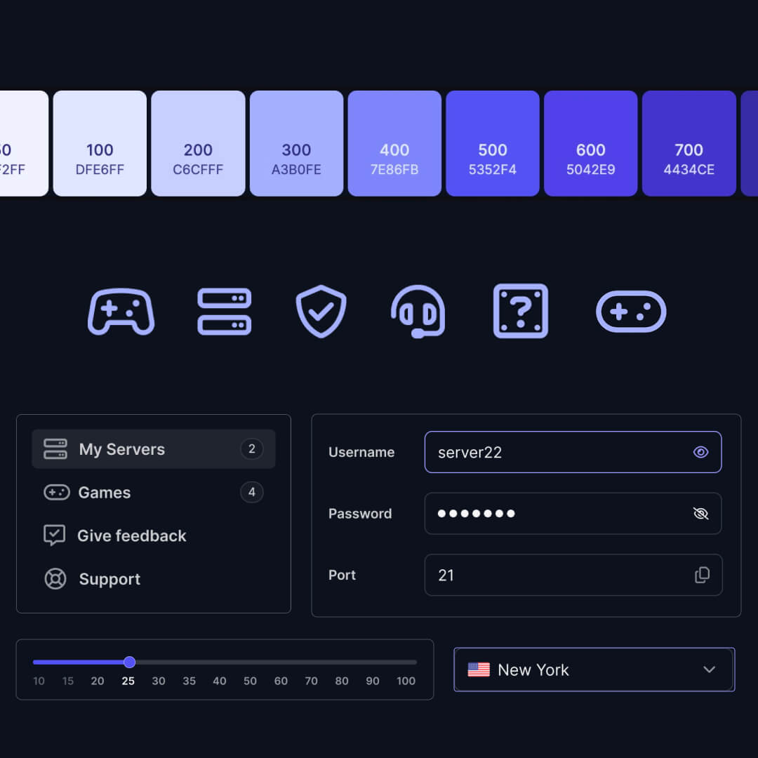 Ping Players design system components