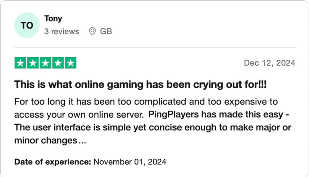 Trustpilot review — Support / experience